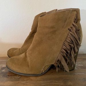 Fringe ankle boot